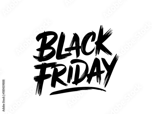 Black Friday black vector brush calligraphy design