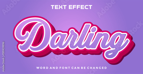 Darling editable text effect