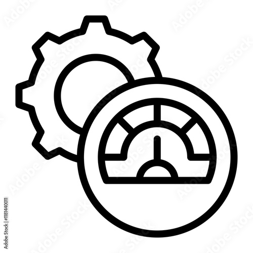 Perfomance Vector Line Icon Design