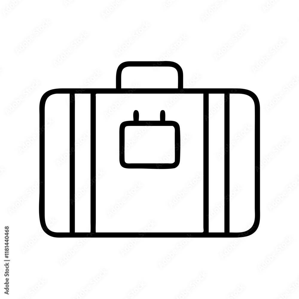 suitcase icon, Accessories line art, Accessories vector - simple black line art icon of suitcase perfect for logos, and Accessories-themed designs. suitcase icon, Accessories line art, Accessories vector - simple black line art icon of suitcase perfect for logos, and Accessories-themed designs.