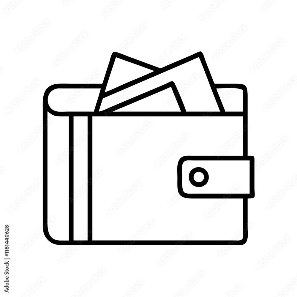 travel wallets icon, Accessories line art, Accessories vector - simple black line art icon of travel wallets perfect for logos, and Accessories-themed designs. travel wallets icon, Accessories line art, Accessories vector - simple black line art icon of travel wallets perfect for logos, and Accessories-themed designs.