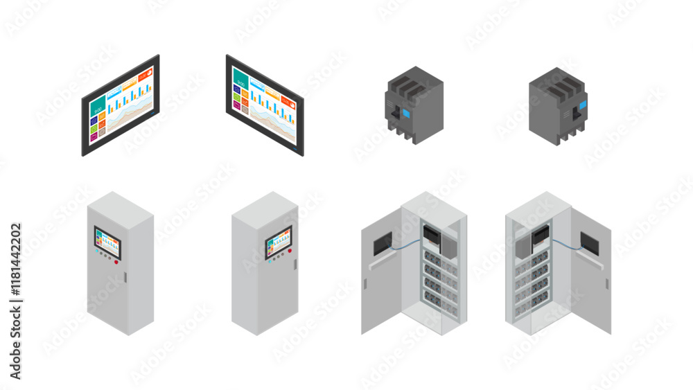 Factory, Industrial Products, Control Machines, interface Factory, Industrial Products, Control Machines, interface