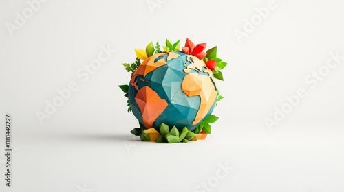 Exploring business hubs an origami-inspired globe concept for global connectivity photo