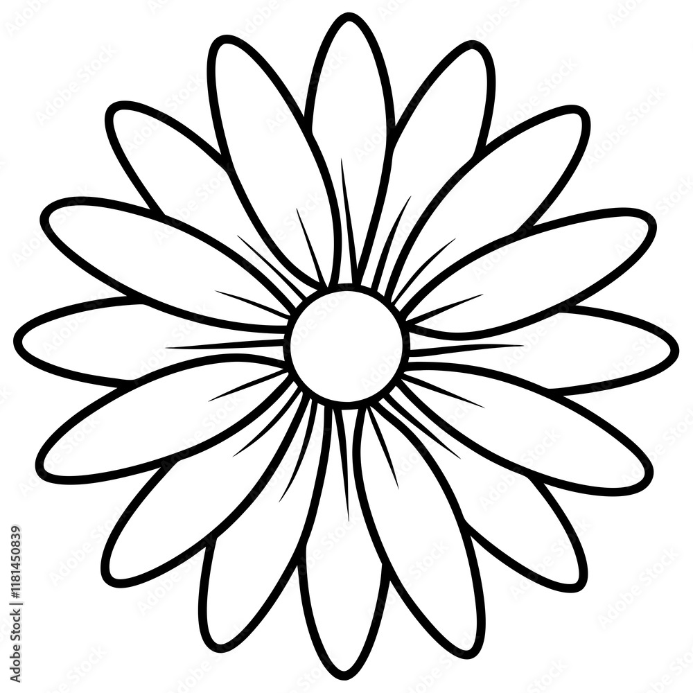 Daisy Delight line art art vector Daisy Delight line art art vector
