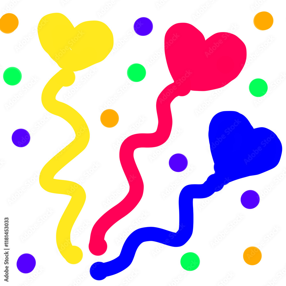 Obraz premium colorful heart,lllustration