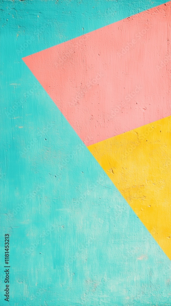 Abstract Geometric Background with Turquoise, Pink, and Yellow Shapes - made with Generative AI Abstract Geometric Background with Turquoise, Pink, and Yellow Shapes - made with Generative AI