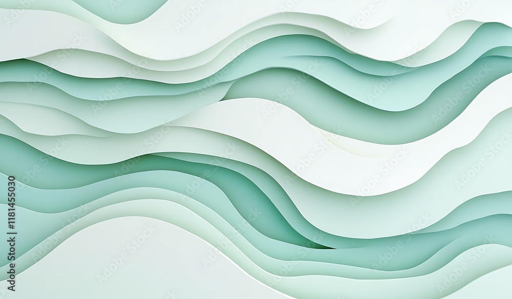 Obraz premium Light blue background with abstract waves