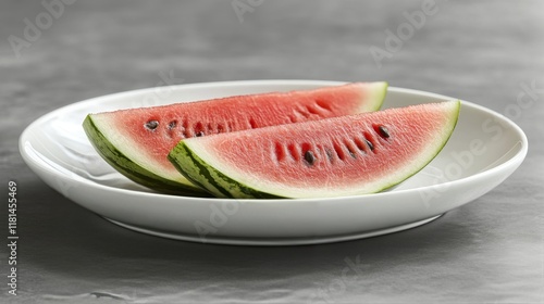 Freshly sliced watermelon arranged on a white platter for a summer gathering