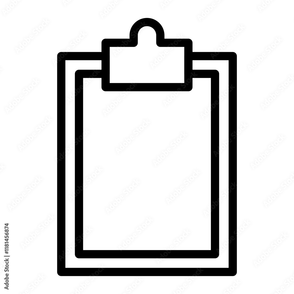 Clipboard Vector Line Icon Design Clipboard Vector Line Icon Design