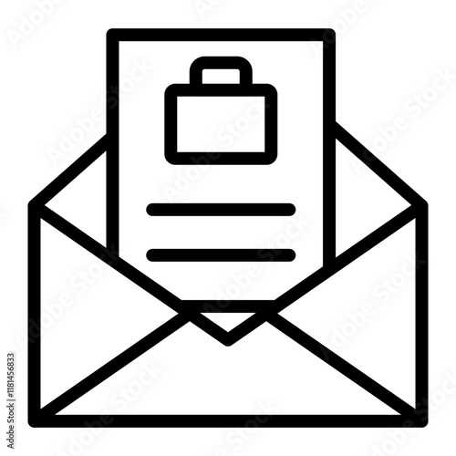 Job Offer Vector Line Icon Design