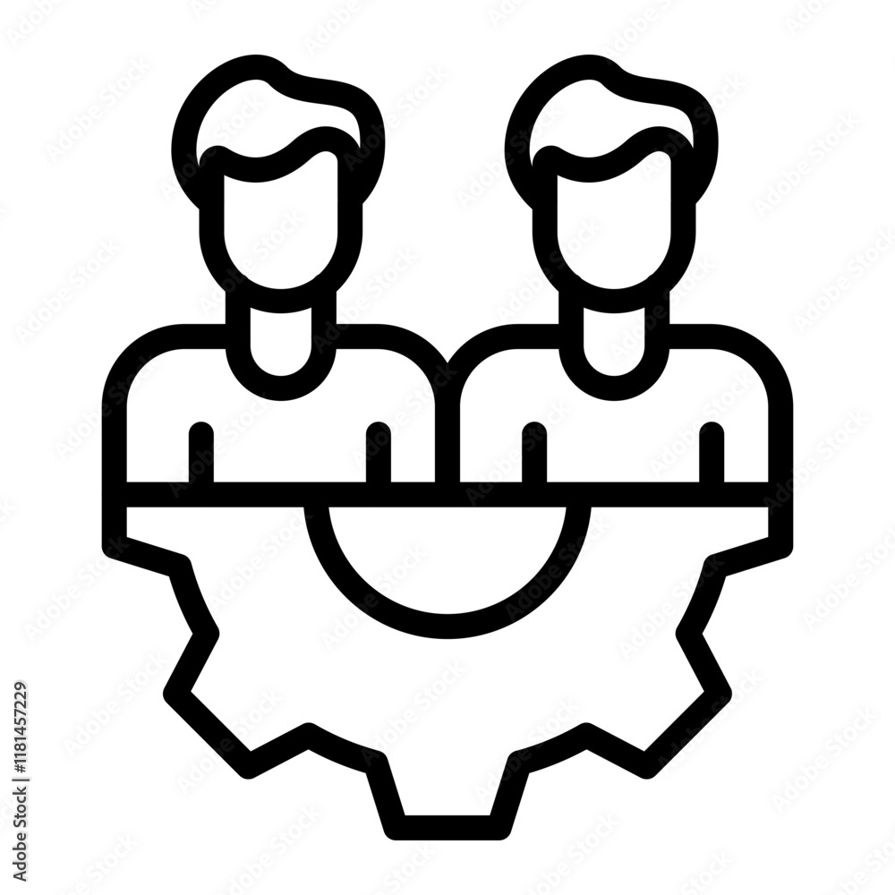 Human Resources Vector Line Icon Design Human Resources Vector Line Icon Design