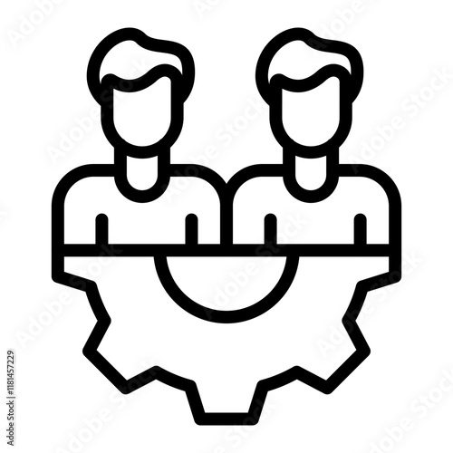 Human Resources Vector Line Icon Design