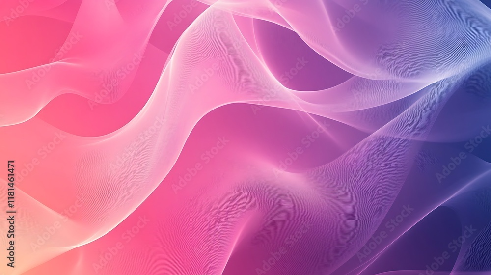 Obraz premium Abstract Pink Purple Gradient Wave Pattern Design