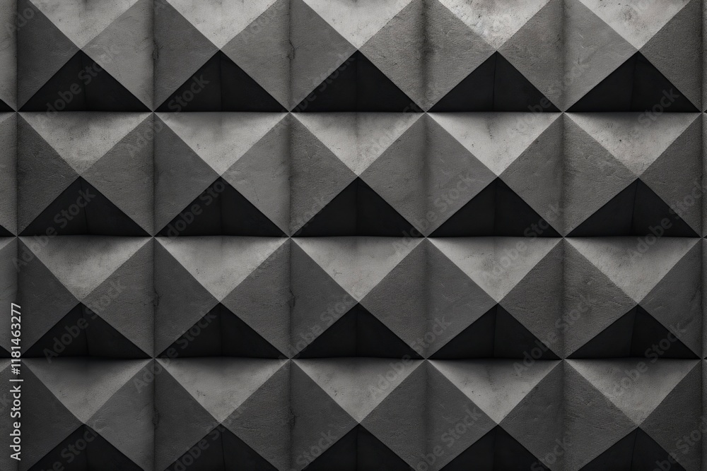 Futuristic gray scale monochrome concrete color abstract geometric pattern background wallpaper decoration texture