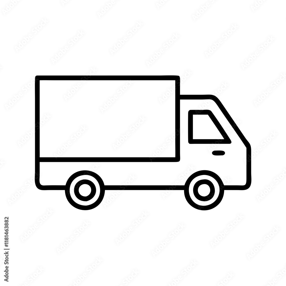 cargo van icon, vehicle line art, vehicle vector - simple black line art icon of cargo van perfect for logos, and vehicle-themed designs. cargo van icon, vehicle line art, vehicle vector - simple black line art icon of cargo van perfect for logos, and vehicle-themed designs.