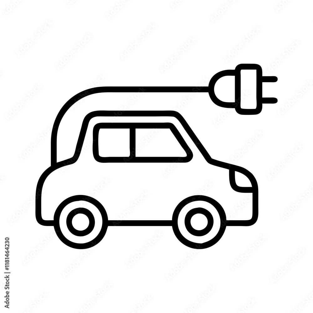 electric car icon, vehicle line art, vehicle vector - simple black line art icon of electric car perfect for logos, and vehicle-themed designs. electric car icon, vehicle line art, vehicle vector - simple black line art icon of electric car perfect for logos, and vehicle-themed designs.