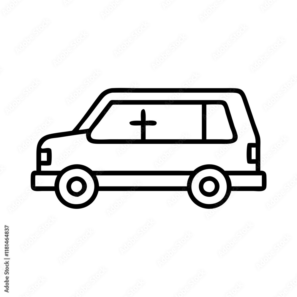hearse icon, vehicle line art, vehicle vector - simple black line art icon of hearse perfect for logos, and vehicle-themed designs. hearse icon, vehicle line art, vehicle vector - simple black line art icon of hearse perfect for logos, and vehicle-themed designs.