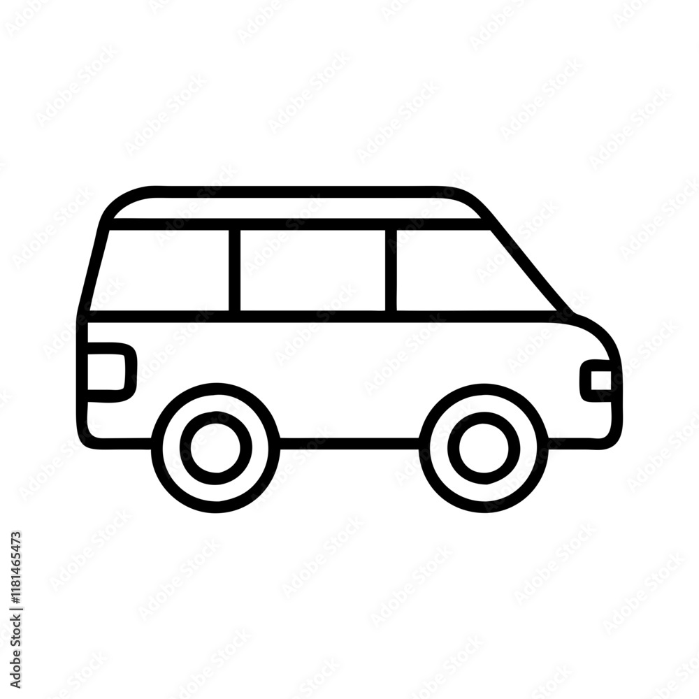 minivan icon, vehicle line art, vehicle vector - simple black line art icon of minivan perfect for logos, and vehicle-themed designs. minivan icon, vehicle line art, vehicle vector - simple black line art icon of minivan perfect for logos, and vehicle-themed designs.