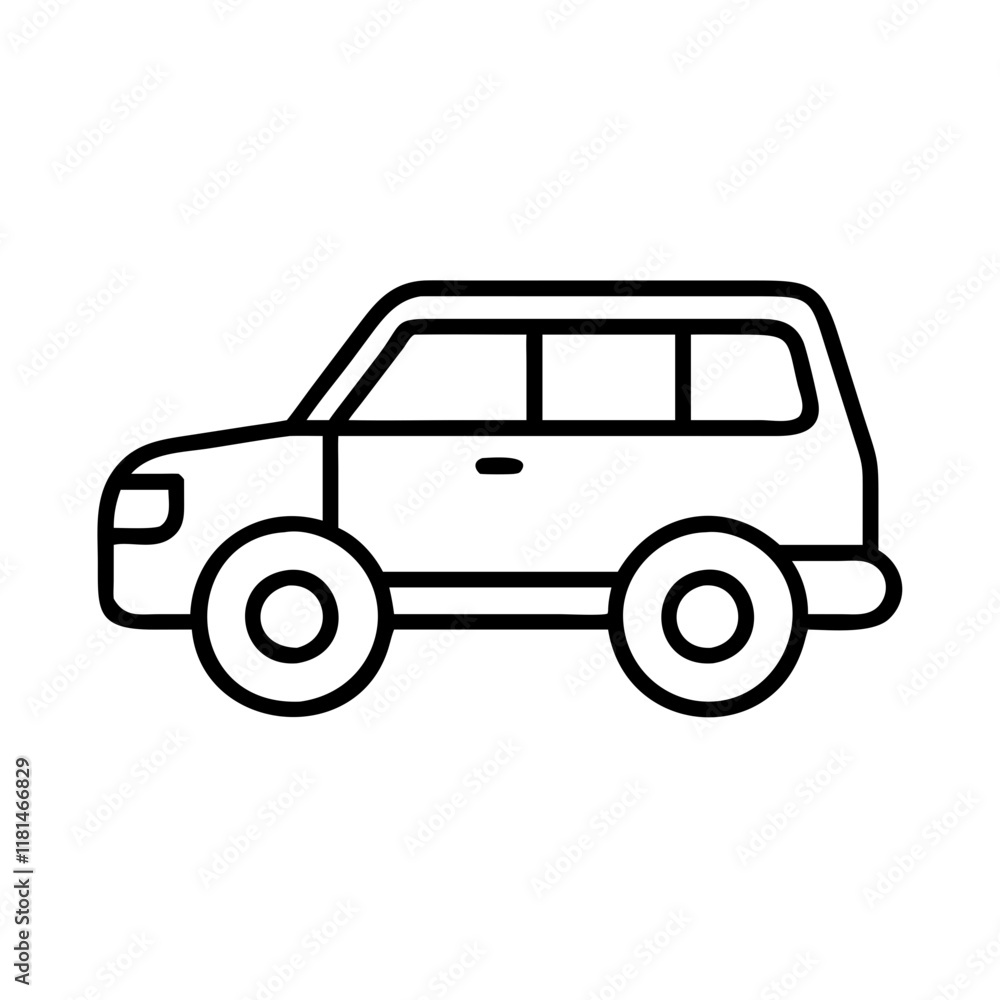 suv sport utility vehicle icon, vehicle line art, vehicle vector - simple black line art icon of suv sport utility vehicle perfect for logos, and vehicle-themed designs. suv sport utility vehicle icon, vehicle line art, vehicle vector - simple black line art icon of suv sport utility vehicle perfect for logos, and vehicle-themed designs.