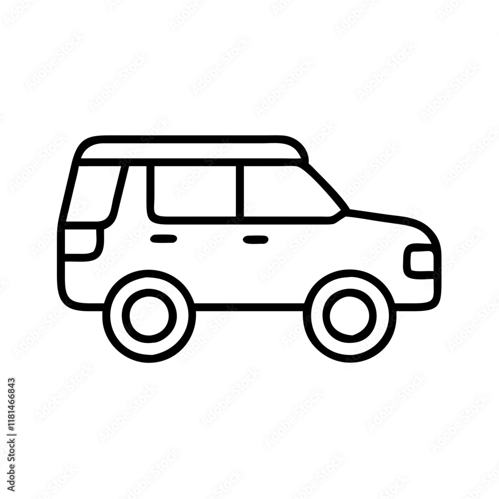 suv sport utility vehicle icon, vehicle line art, vehicle vector - simple black line art icon of suv sport utility vehicle perfect for logos, and vehicle-themed designs. suv sport utility vehicle icon, vehicle line art, vehicle vector - simple black line art icon of suv sport utility vehicle perfect for logos, and vehicle-themed designs.