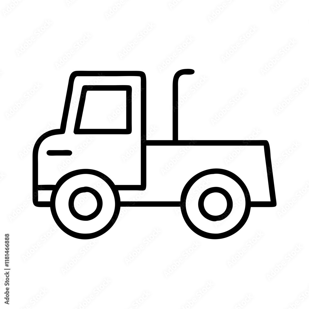 tractor trailer icon, vehicle line art, vehicle vector - simple black line art icon of tractor trailer perfect for logos, and vehicle-themed designs. tractor trailer icon, vehicle line art, vehicle vector - simple black line art icon of tractor trailer perfect for logos, and vehicle-themed designs.
