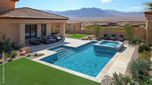 Luxury Backyard Oasis with Mountain Views