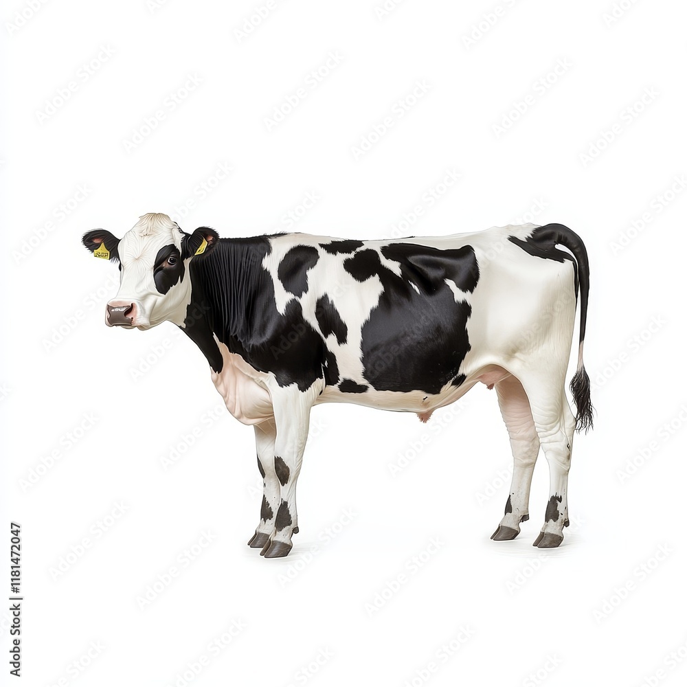 Isolated Cow Illustration: Agriculture, Dairy Industry, Livestock Farming, Animal Husbandry Isolated Cow Illustration: Agriculture, Dairy Industry, Livestock Farming, Animal Husbandry