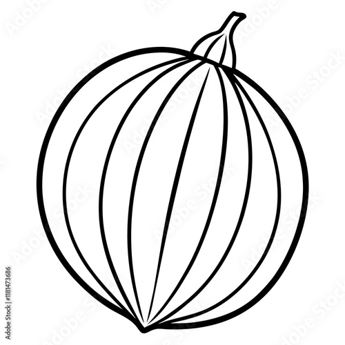 Gooseberry line art vector