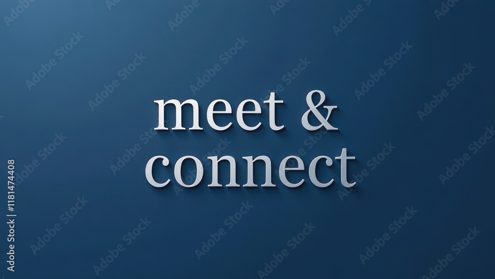 Meet and Connect Text Inspirational Business Motivation Typograp Meet and Connect Text Inspirational Business Motivation Typograp