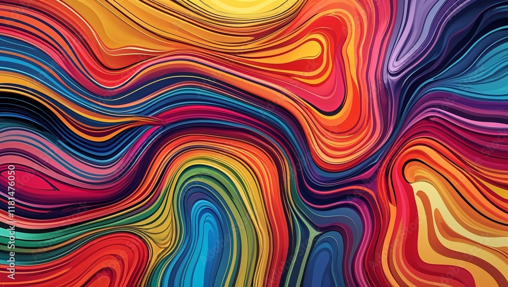 Abstract Colorful Background with Lines: A Vibrant Blend of Color and Motion in a Contemporary Design Abstract Colorful Background with Lines: A Vibrant Blend of Color and Motion in a Contemporary Design