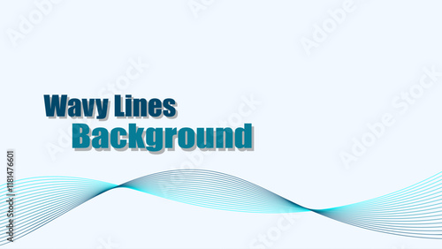 Green wavy blended lines with white background