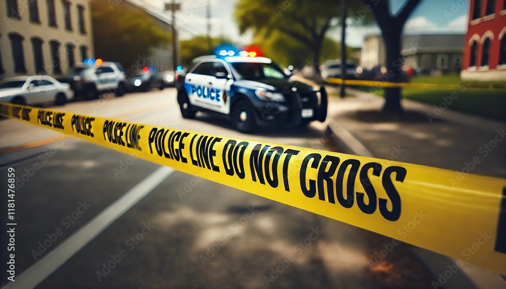 Obraz premium Yellow Tape Showing Text