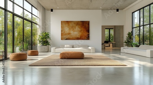 Bright orange sofa in a cozy indoor space with plants and wooden accents