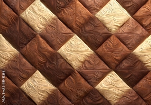 brown squares background for wallpaper fabric illustration.