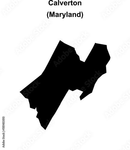 Calverton (Maryland) blank outline map