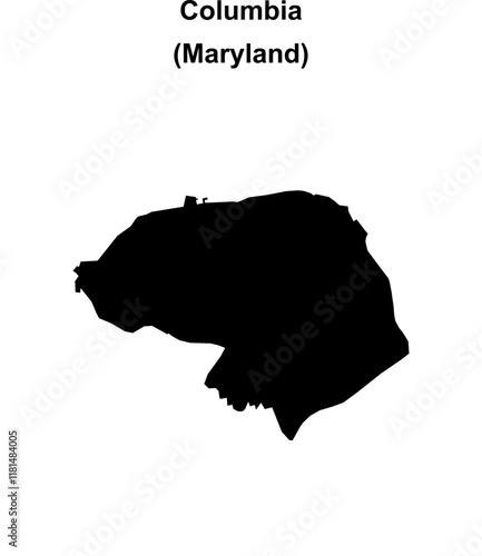 Columbia (Maryland) blank outline map