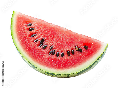 slice fresh watermelon isolated on transparent or white background, png cutout