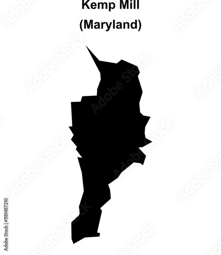 Kemp Mill (Maryland) blank outline map