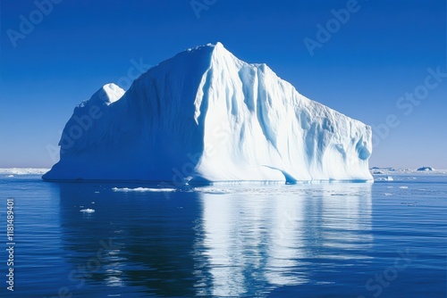 Wallpaper Mural Majestic iceberg floating in pristine polar waters under clear blue sky Torontodigital.ca