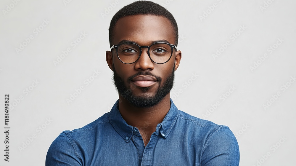 Fototapeta premium Portrait of a Man with Glasses