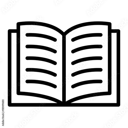 Journal Vector Line Icon Design