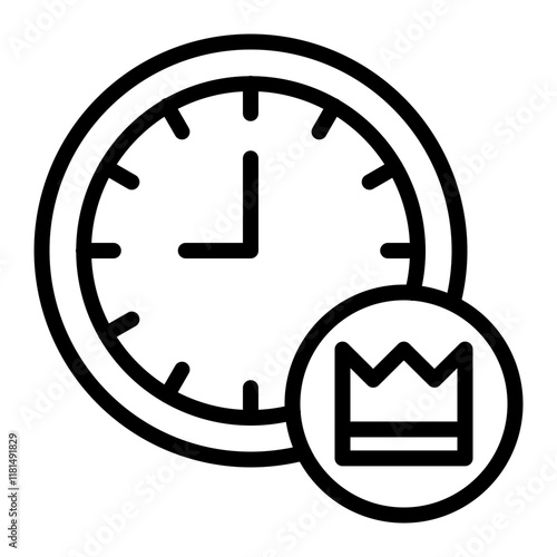 Prime Time Vector Line Icon Design