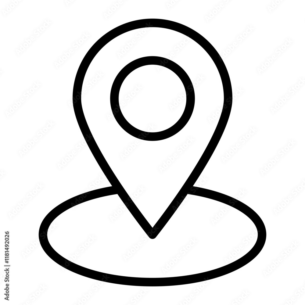 Location Vector Line Icon Design Location Vector Line Icon Design