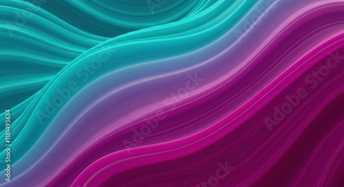 Wallpaper Mural Abstract Flowing Lines: A mesmerizing digital abstract background featuring vibrant, flowing lines in shades of turquoise, magenta, and purple, creating a dynamic and ethereal visual experience.   Torontodigital.ca