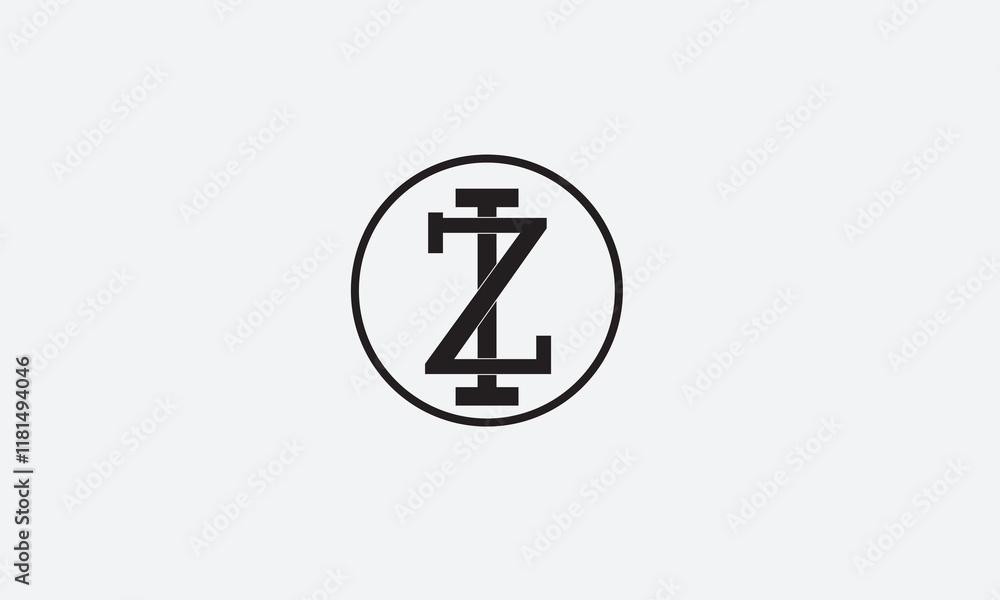 ZI, IZ , I , Z , Abstract Letters Logo Monogram ZI, IZ , I , Z , Abstract Letters Logo Monogram