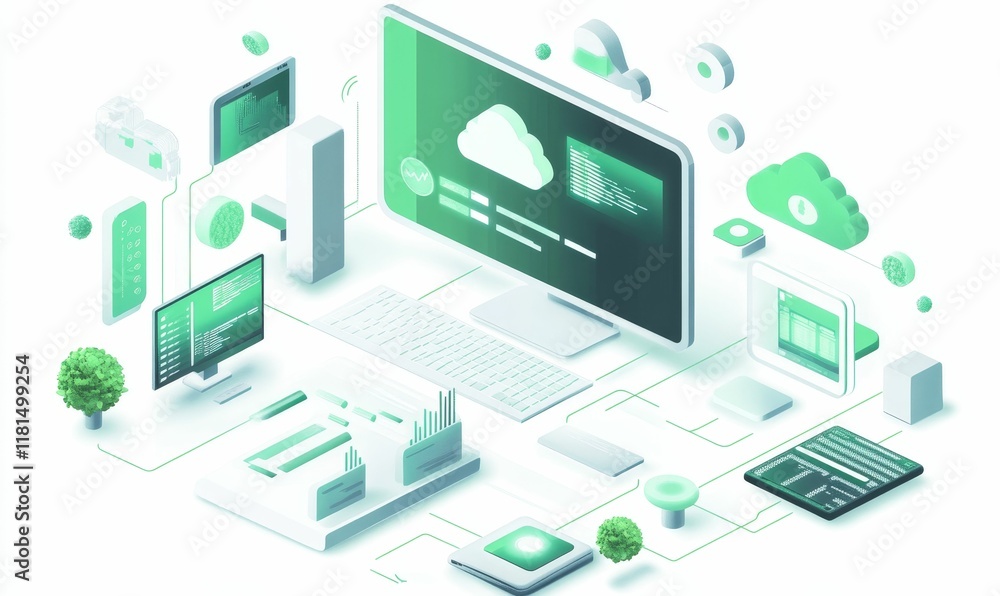 Interconnected devices, data streams, cloud computing. Interconnected devices, data streams, cloud computing.