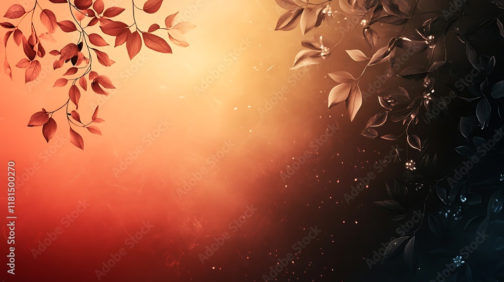 Warm and cool toned leaves contrast beautifully Warm and cool toned leaves contrast beautifully