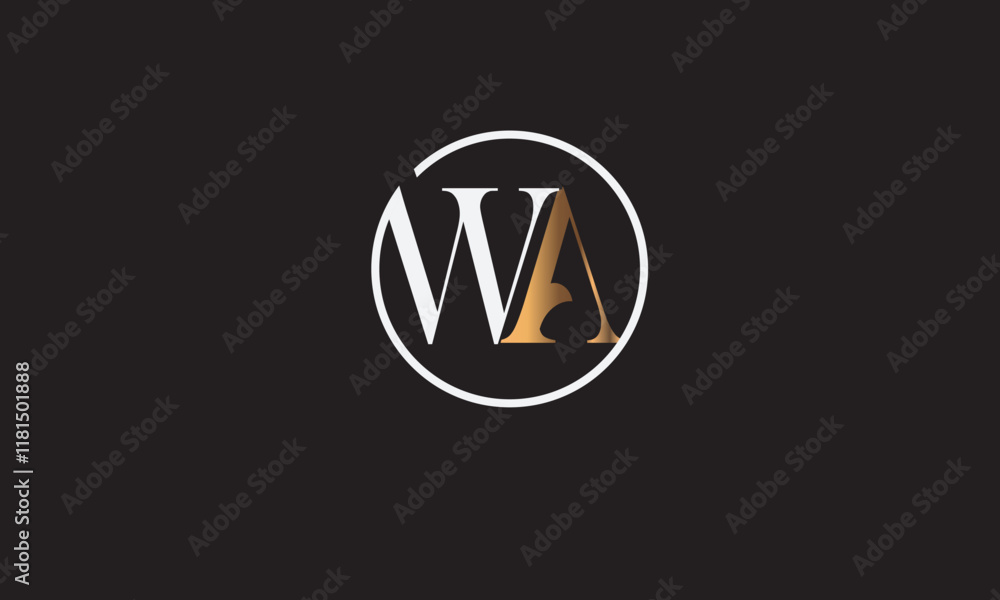 WA, AW , A , W , Abstract Letters Logo Monogram WA, AW , A , W , Abstract Letters Logo Monogram