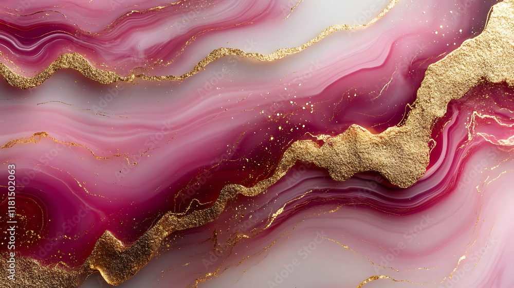 Pink and Gold Abstract Art: Swirls and Glitter Pink and Gold Abstract Art: Swirls and Glitter
