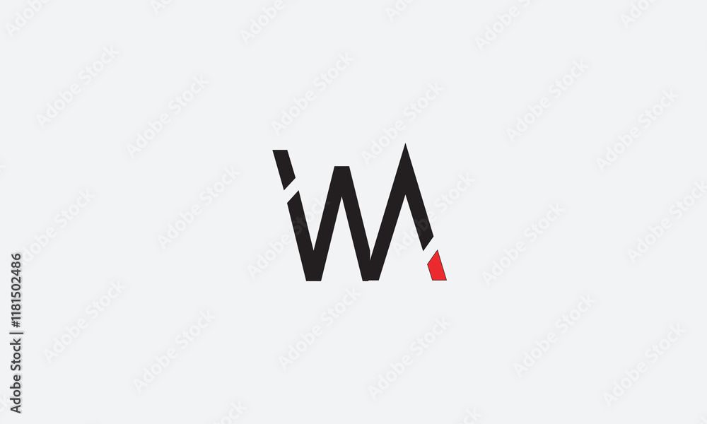 WA, AW , A , W , Abstract Letters Logo Monogram WA, AW , A , W , Abstract Letters Logo Monogram